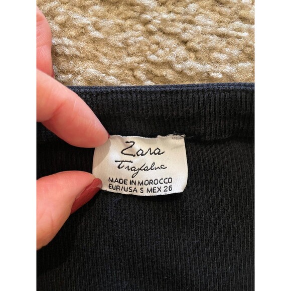 ZARA Black Tops Size S - Picture 2 of 3